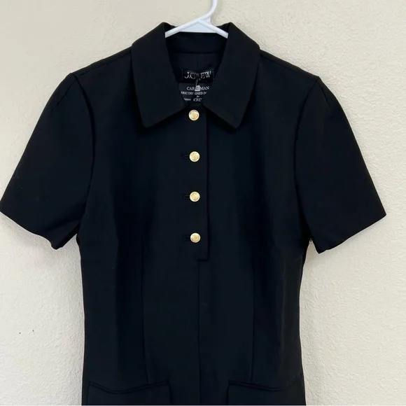 J. Crew Parc Dress Four Season Stretch Fabric in Black Size 6 NWT Mini - Picture 9 of 11